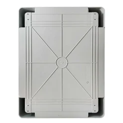 Abs403022 Ide Coffret Abs étanche Ip54 400x300x220 Porte Opaque - Avec Plaque De Montage