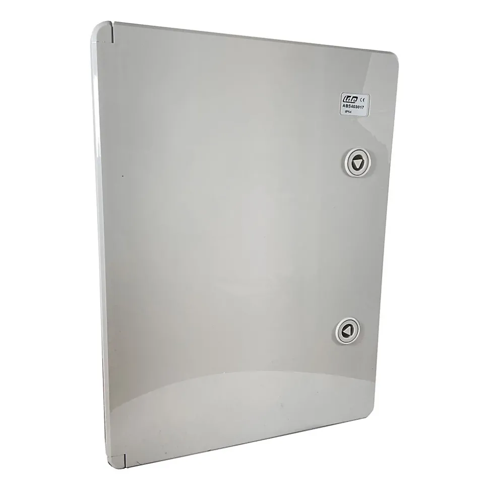 Abs403017 Ide Coffret Abs étanche Ip54 400x300x170 Porte Opaque - Avec Plaque De Montage