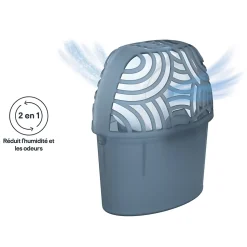Absorbeur d'humidité GoodHome 20m² + 1 recharge galet 450g