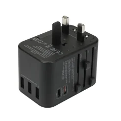 Adaptateur prise voyage universel - 5 ports USB - Voltman