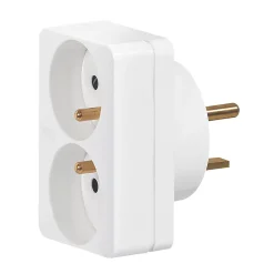 Adaptateur 2P+T 2 fiches 16 A vers socle 20 A Legrand