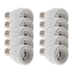 10 Adaptateurs de douille E14 vers GU10 à visser - Zenitech