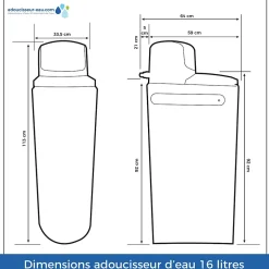 Adoucisseur D'eau 16l Fleck 5600 Sxt Complet Avec Accessoires