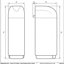 Adoucisseur D'eau 30l Vanne Fleck 5600 Sxt Bac Blanc