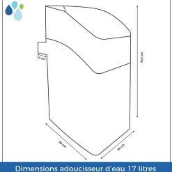 Adoucisseur D'eau Sans électricité Kube 17l Vanne Volumétrique Mécanique - Complet Avec Accessoires