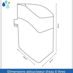 Adoucisseur D'eau Sans électricité Kube 8l - 1 à 2 Personnes Vanne Volumétrique Mécanique