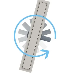 AICA caniveau de douche en acier inoxydable italien 2 en 1, réglable en hauteur et pivotante - 100 cm