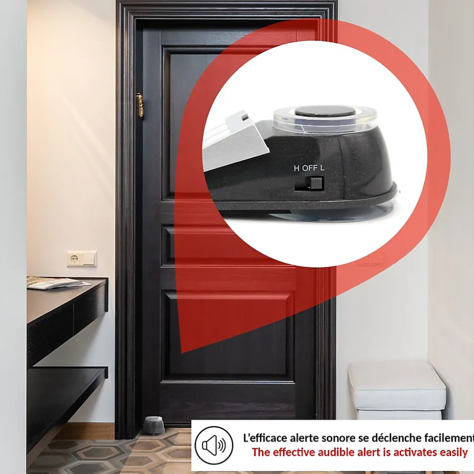 AlarmeFISHTEC porte flash 125 dB