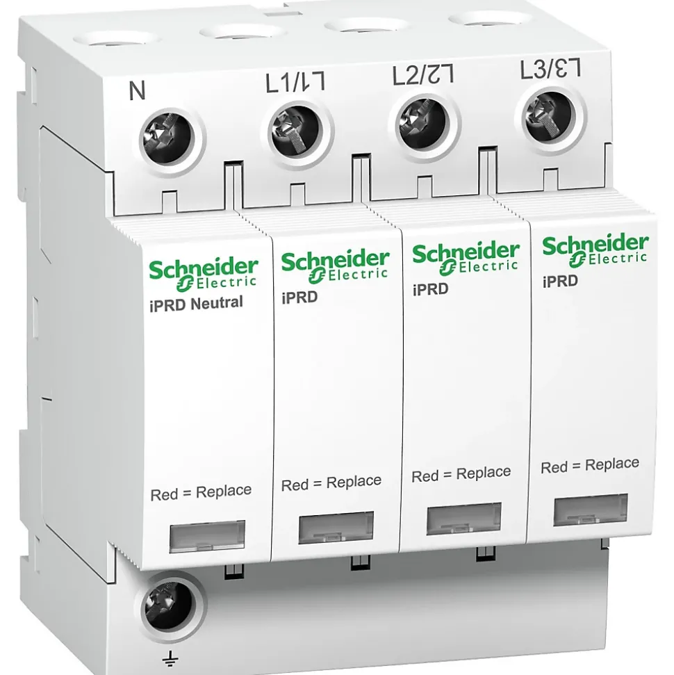 A9l40601 Schneider - Parafoudre Triphasé + Neutre De Type 2 Iprd40r - 40ka - Report De Signalisation