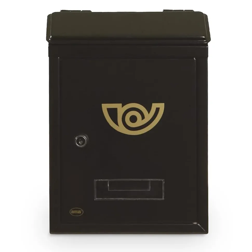 AMIG - Boîte aux lettres 2 MINI - 295 x 210 x 62 mm - Acier - Noir