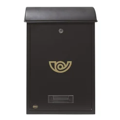 AMIG - Boîte aux lettres 2 - 400 x 250 x 100 mm - Acier - Noir