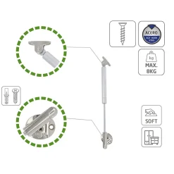 AMIG - Compas à gaz réglable 98 - 8 kg - Argent