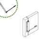 AMIG - Paumelle ressort 200 - 190 x 180 mm - Aluminium - Argent
