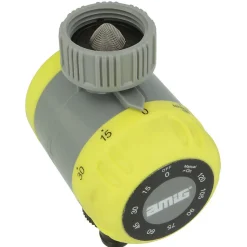 AMIG - Programmateur d'arrosage manuel R42 - 60 x 80 mm - ABS + Caoutchouc - Vert pistache-Noir