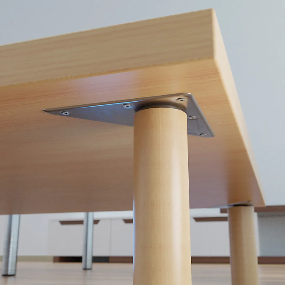 AMIG - Support pour pieds de table 181 - 125 mm - Acier - Nickelé