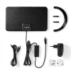 Antenne HDTV d'Intérieur 0 - 25 km Gain de 30 - 36 dB FMVHFUHF Noire NEDIS