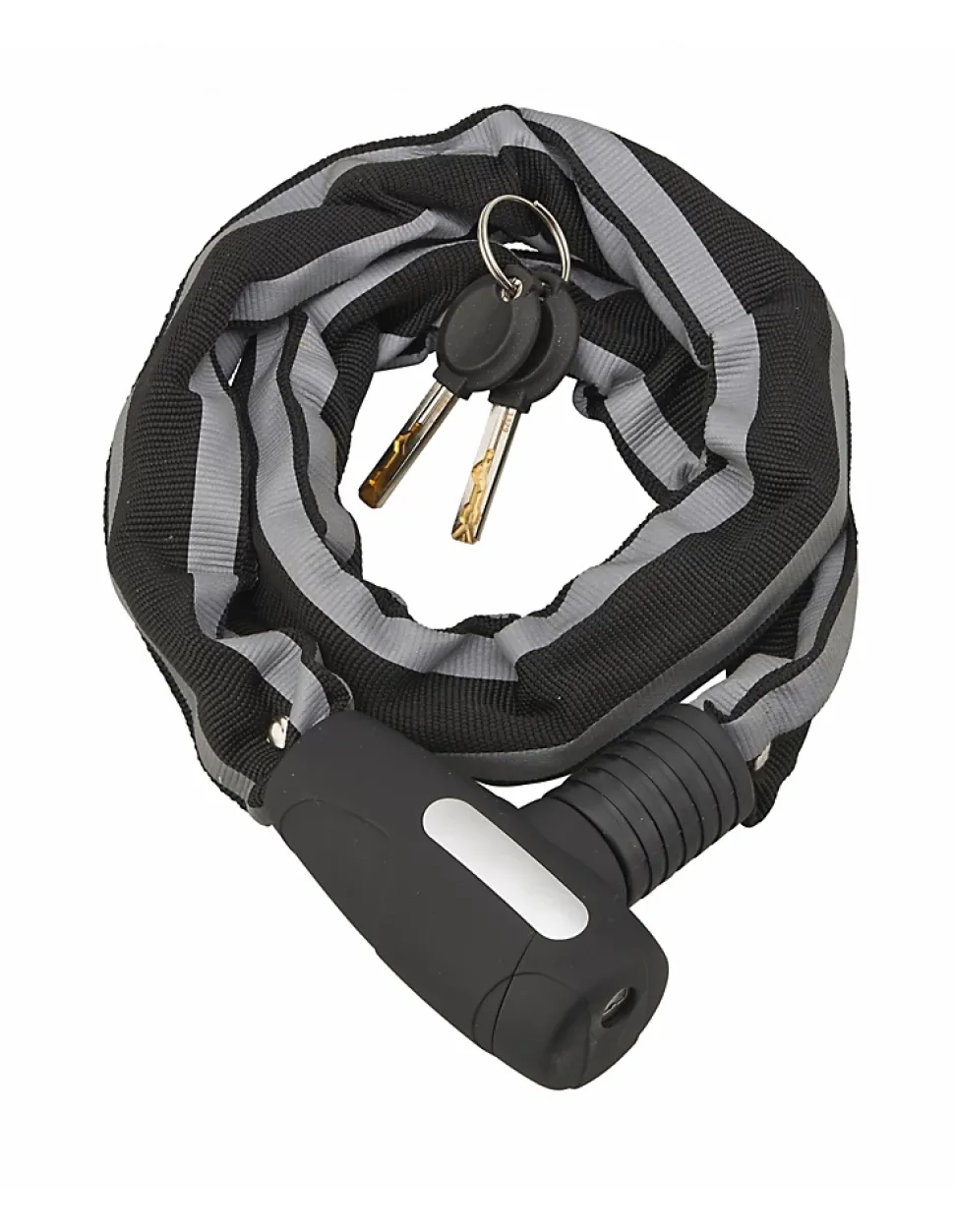 Antivol à clé Biker, chaîne acier, moto, 0.9m, 2 clés, noir - THIRARD