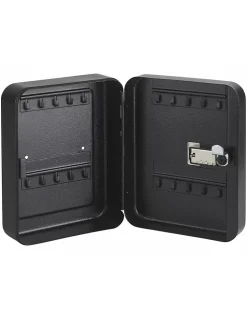 Armoire à clés à combinaison, 3 chiffres, capacité 30 clés, 200x160x75mm, époxy noir - THIRARD