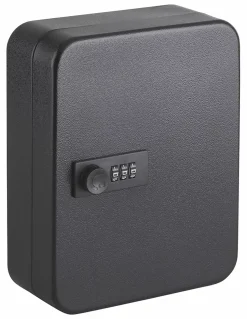 Armoire à clés à combinaison, 3 chiffres, capacité 30 clés, 200x160x75mm, époxy noir - THIRARD