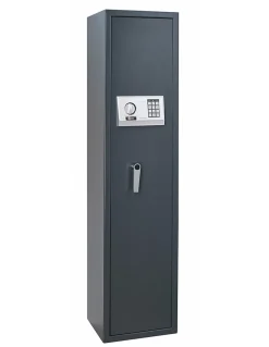 Armoire à fusils Cardiff, fermeture électronique à code, 2 pênes, capacité de 5 fusils - THIRARD