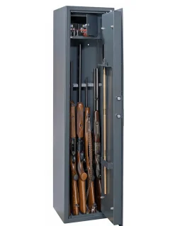 Armoire à fusils Cardiff, fermeture électronique à code, 2 pênes, capacité de 5 fusils - THIRARD