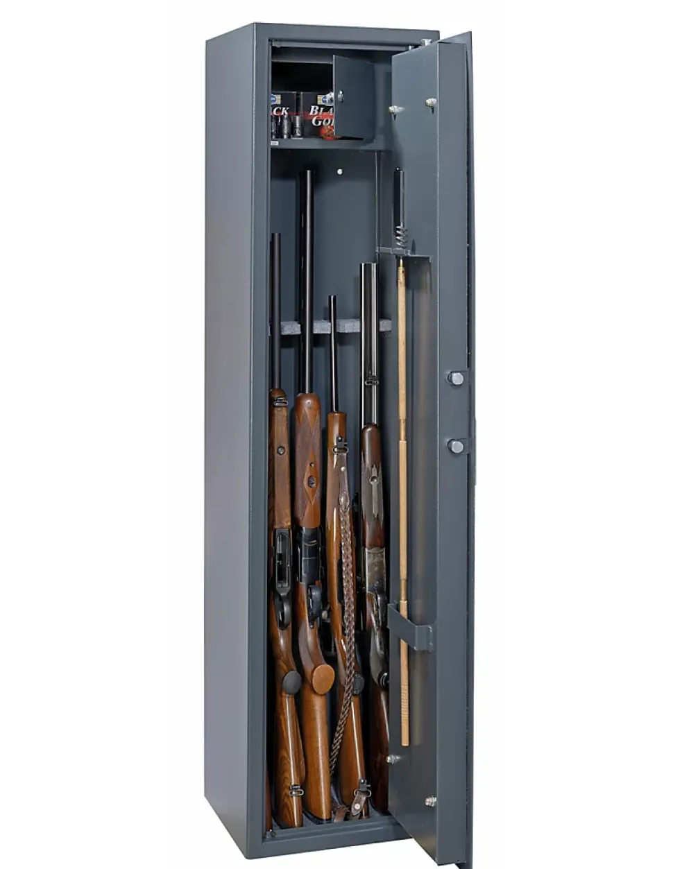 Armoire à fusils Cardiff, fermeture électronique à code, 2 pênes, capacité de 5 fusils - THIRARD