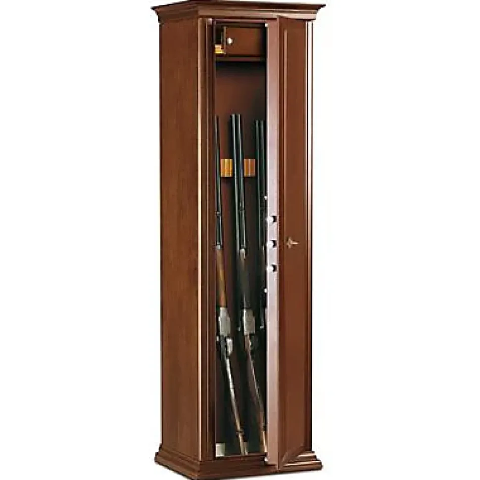 Armoire à fusils serrure à clé Technomax EHC/1500FT – 7 armes avec coffre intérieur – 143 L – l.40 x H.150 x P.35 cm