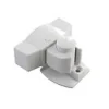 Arrêt de porte adhésif Diall Inox blanc