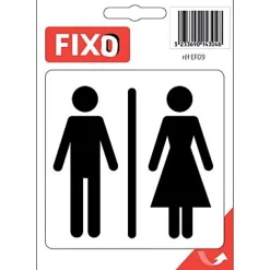 Autocollant 100 x 100 mm "Toilettes mixtes"