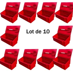 Bac à sable incendie/ à sel de déneigement 100l + pelle- lot de 10