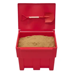 Bac à sable incendie/ à sel de déneigement 200l + pelle- lot de 6