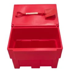 Bac à sable incendie/ à sel de déneigement 200l + pelle- lot de 6