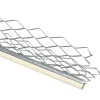Baguette d’angle extérieur en acier galvanisé avec cordon PVC sable 3 000 x 35 x 35 mm