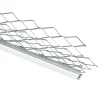 Baguette d’angle extérieur en acier galvanisé avec cordon PVC blanc 3 000 x 35 x 35 mm