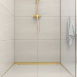 Balneo Barre de pente de sol droite pour receveur 170 cm doré INOX Acier inoxydable