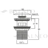 Balneo Bonde clic-clac avec trop-plein, pour lavabo, finition chrome, laiton