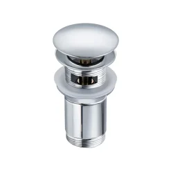 Balneo Bonde clic-clac avec trop-plein, pour lavabo, finition chrome, laiton