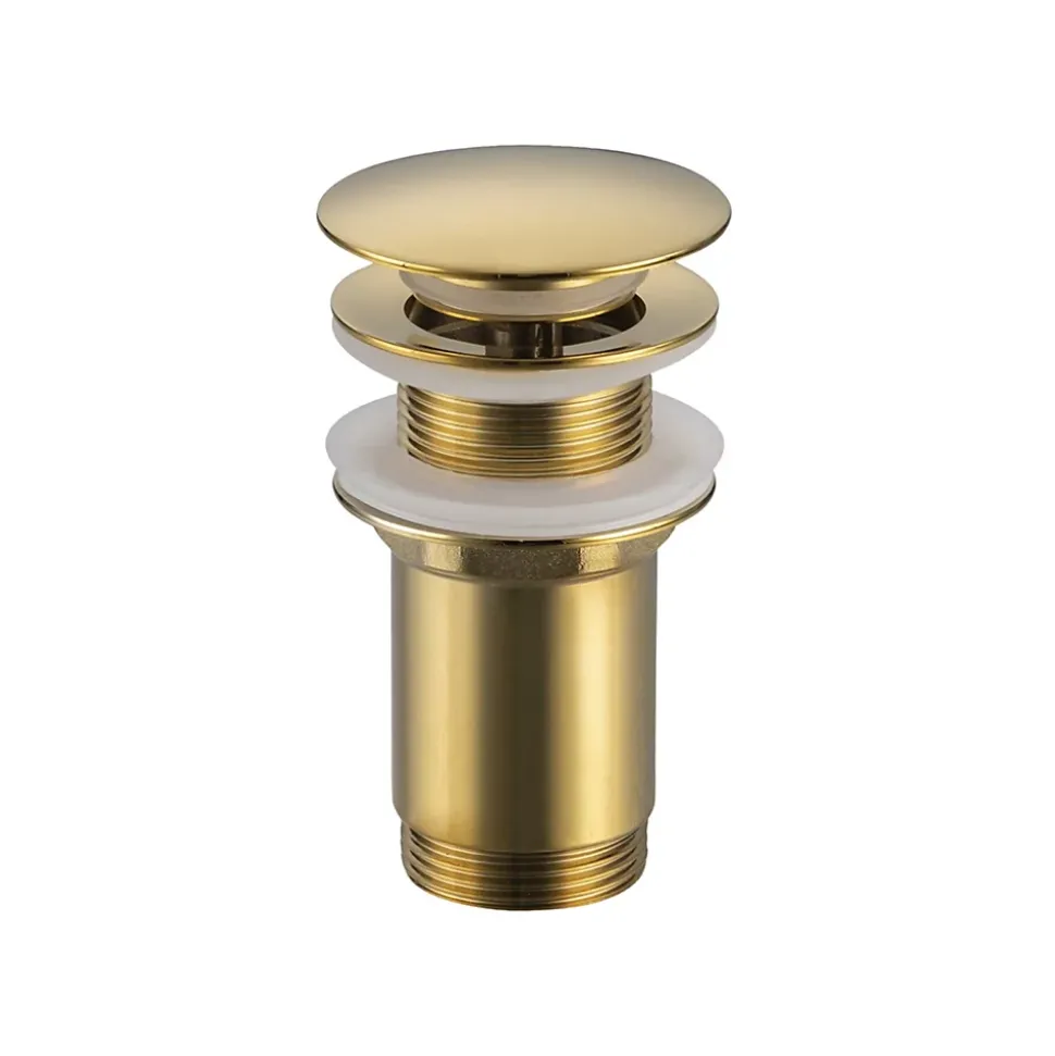 Balneo Bonde clic-clac sans trop-plein, pour lavabo, finition gold, laiton