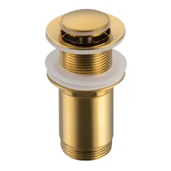 Balneo Bonde clic-clac sans trop-plein, pour lavabo, finition gold, laiton