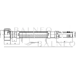 Balneo Flexible de raccordement pour robinet 3/8 x M10 60 cm tuyau PEX gris durable