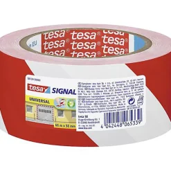 Bande adhésive de marquage tesa Signal Premium 58134-00000-00 rouge et blanc 50 mm x 66 m