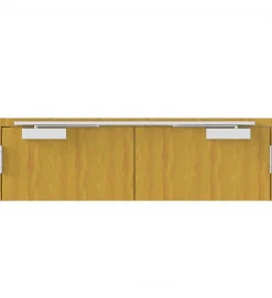 Bandeau Ferme portes double à force réglable 1 à 3 tirant gauche blanc Ensemble 2 Vantaux