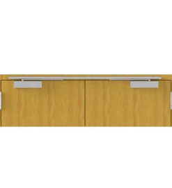Bandeau Ferme portes à force réglable 1 à 3 poussant gauche gris Bricard Ensemble 2 Vantaux