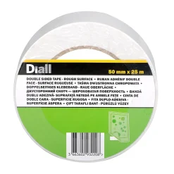 Bande double face 50 mm x 25 m, surface rugueuse