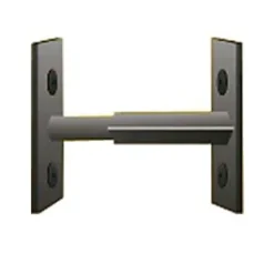 Barreau télescopique de fenêtre, acier noir, Mottez, L.30-55 cm
