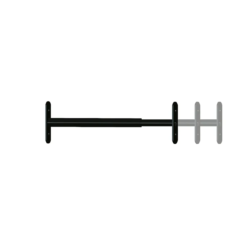 Barreau télescopique de fenêtre, acier noir, Afbat, L.48 à 90 cm