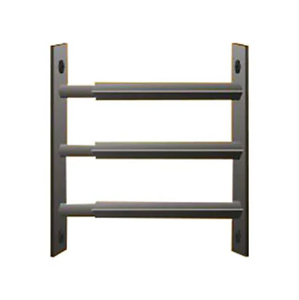 3 barreaux télescopiques de fenêtre, acier noir, Mottez, L.99 à 188 cm