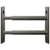 2 barreaux télescopiques de fenêtre, acier noir, Mottez, L.99 à 188 cm