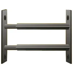 2 barreaux télescopiques de fenêtre, acier noir, Mottez, L.99 à 188 cm
