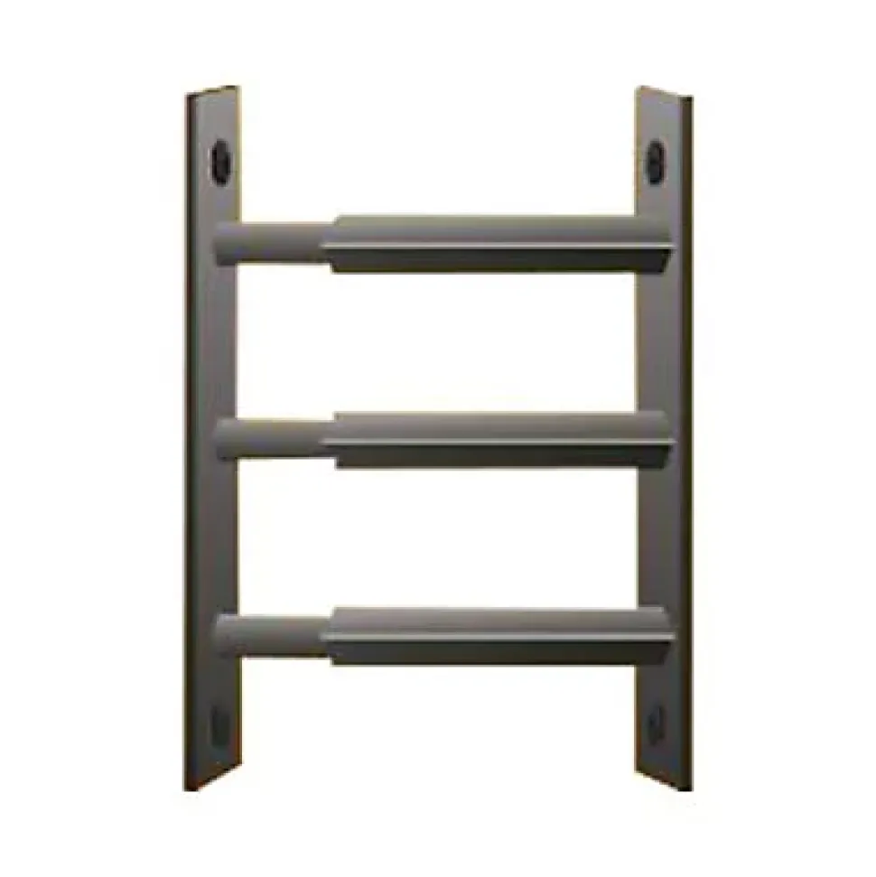 3 barreaux télescopiques de fenêtre, acier noir, Mottez, L.55 à 103 cm